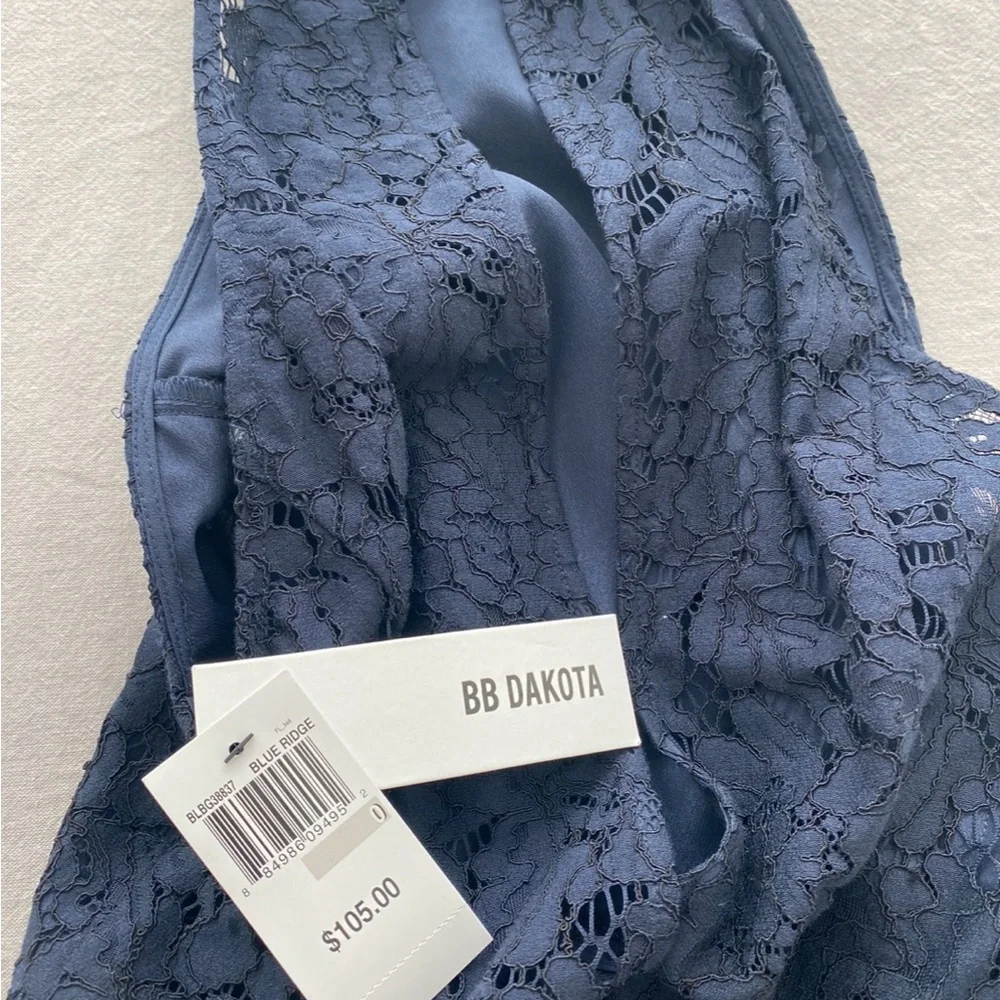 NEW with tags BB Dakota Sleeveless Navy Lace Dress - Picture 4 of 5